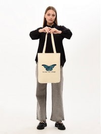 Zoozie Bags 1094 Bolso de Mano de Algodón Color Crema 35x40x8 cm